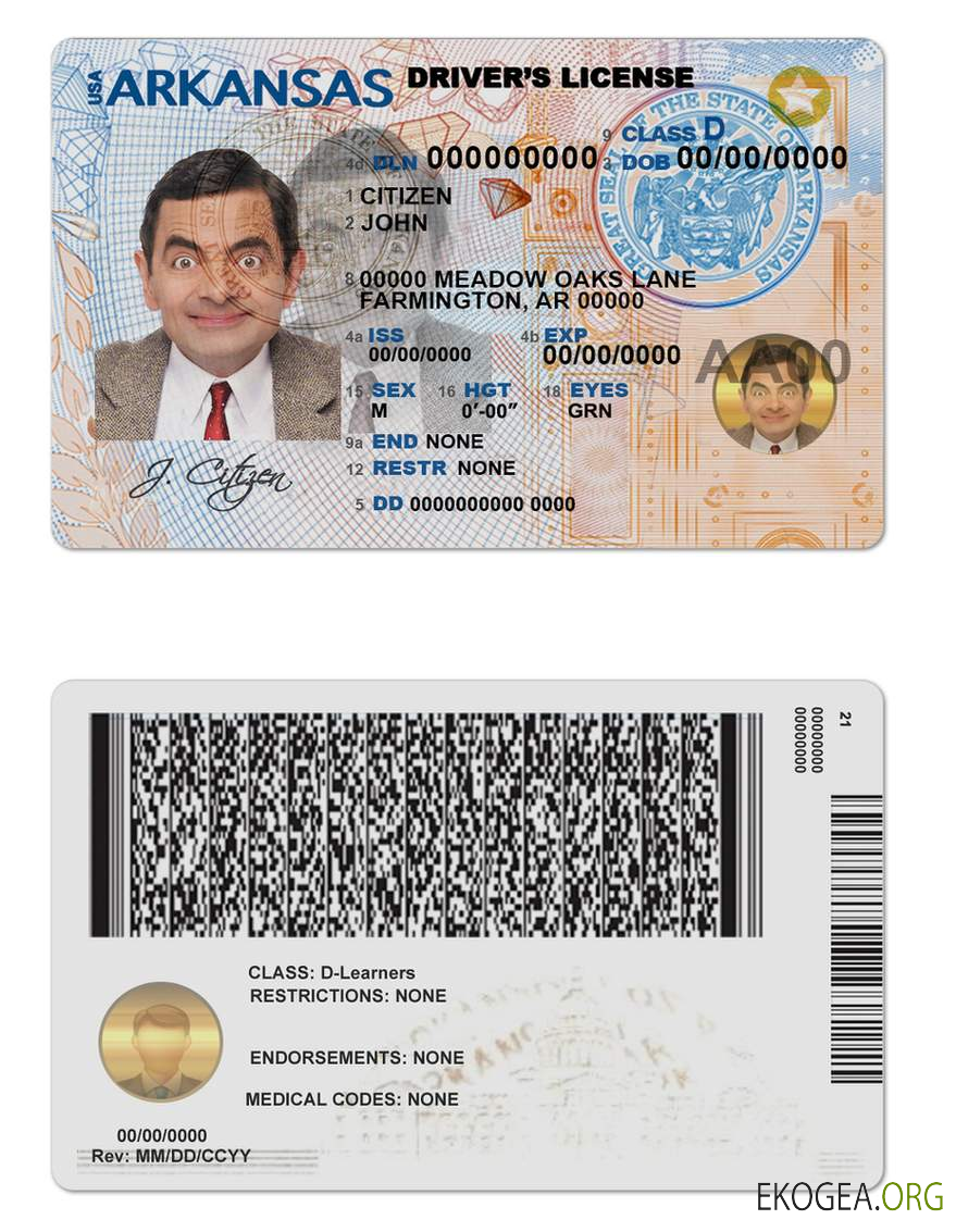 Usa Arkansas template